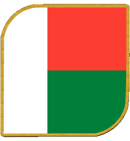 Carré Madagascar Afrique Drapeaux 