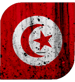 Quadrato Tunisia Africa Bandiere 