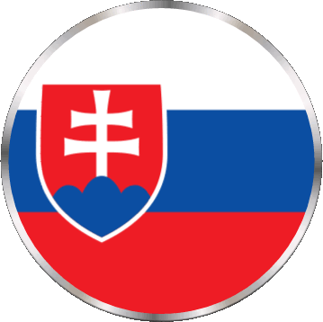 Round Slovakia Europe Flags 