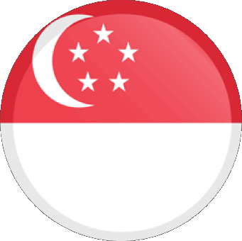 Rond Singapour Asie Drapeaux 