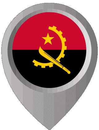 Standort-Pin Angola Afrika Fahnen 