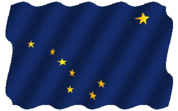 Ondulation Alaska U.S.A - Etats Amériques Drapeaux 