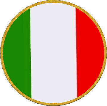 Runde National Italien Europa Fahnen 