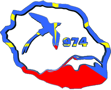 Karte La Réunion D.O.M - T.O.M Frankreich Fahnen 