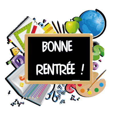 012 Fondo transparente Bonne Rentrée Francés Mensajes 