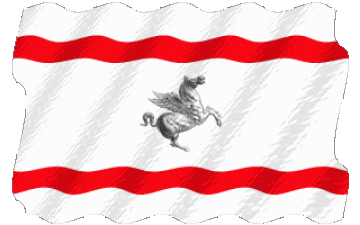 Ondulación Toscana Italia Europa Banderas 