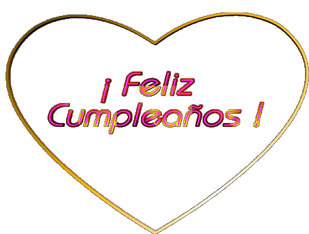 001 Corazón Feliz Cumpleaños Español Mensajes 