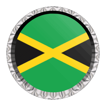 Round - Rings Jamaica America Flags 