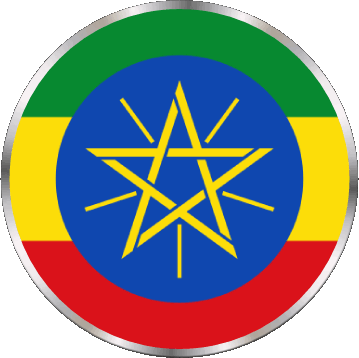 Rond Ethiopie Afrique Drapeaux 