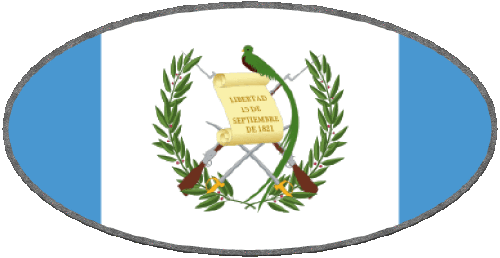 Oval Guatemala Amerika Fahnen 