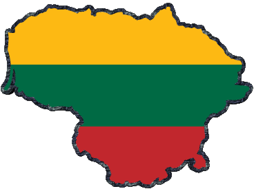 Map Lithuania Europe Flags 