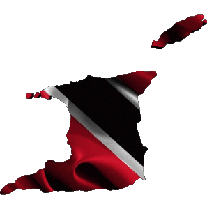 Carte Trinité et Tobago Amériques Drapeaux 