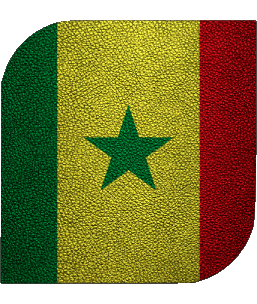 Carré Sénégal Afrique Drapeaux 