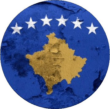 Rond Kosovo Europe Drapeaux 
