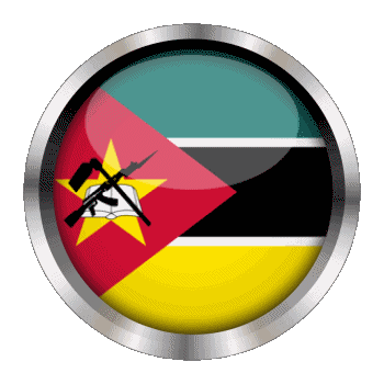 Rund - Ringe Mozambique Afrika Fahnen 