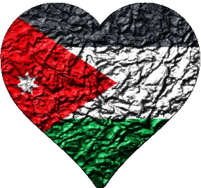 Herz Jordan Asien Fahnen 