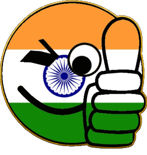 Smiley - OK India Asia Flags 