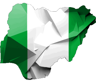 Carta Geografica Nigeria Africa Bandiere 