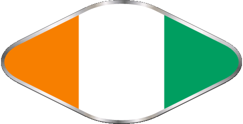 Ovale 02 Elfenbeinküste Afrika Fahnen 