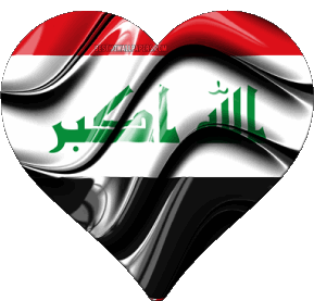 Cuore Iraq Asia Bandiere 