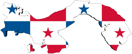 Map Panama America Flags 