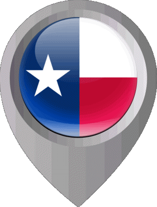 Epingle de Localisation Texas U.S.A - Etats Amériques Drapeaux 