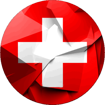 Round Swiss Europe Flags 