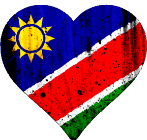 Cuore Namibia Africa Bandiere 