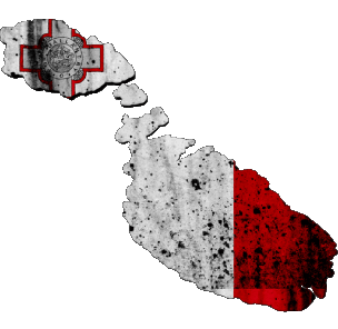 Karte Malta Europa Fahnen 