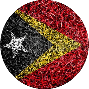 Runde Osttimor Asien Fahnen 