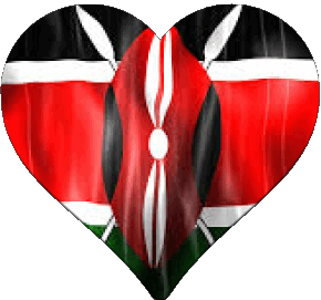 Cuore Kenia Africa Bandiere 
