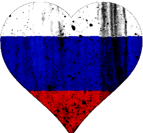 Corazón Rusia Europa Banderas 