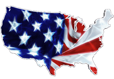 Map U.S.A - National America Flags 