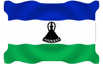 Ondulación Lesoto África Banderas 