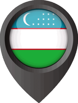 Location Pin Uzbekistan Asia Flags 