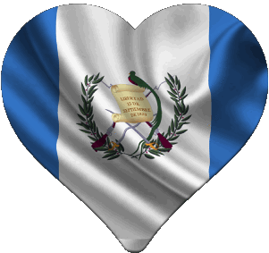Heart Guatemala America Flags 