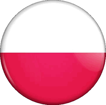 Rond Pologne Europe Drapeaux 
