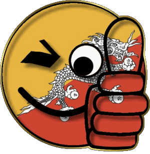 Smiley - OK Bután Asia Banderas 