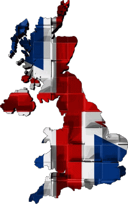 Map UK Europe Flags 