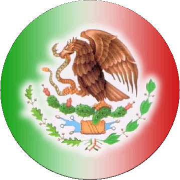 Runde Mexiko Amerika Fahnen 