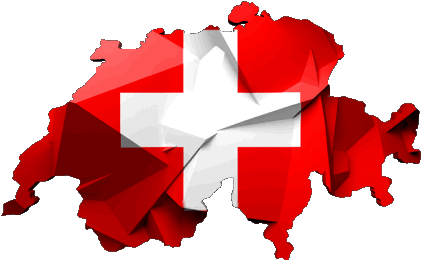 Carte Suisse Europe Drapeaux 