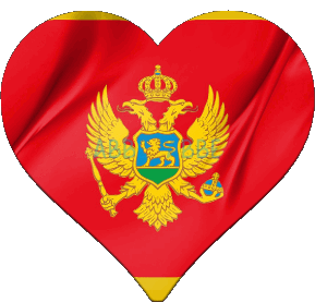 Cuore Montenegro Europa Bandiere 
