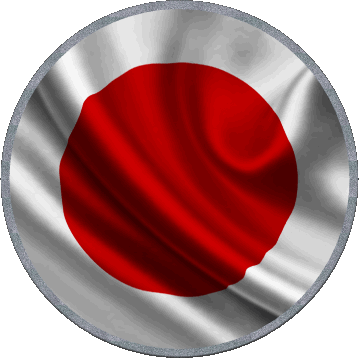 Round Japan Asia Flags 