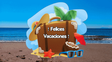 003 Fondo animado Felices Vacaciones Español Mensajes 
