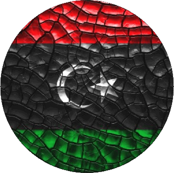 Round Libya Africa Flags 