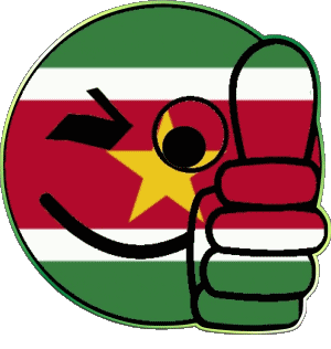 Smiley - OK Suriname America Flags 