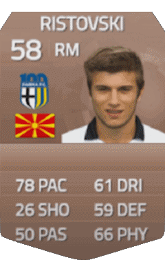 Stefan Ristovski Macédoine F I F A - Joueurs Cartes Jeux Vidéo Multi Média 