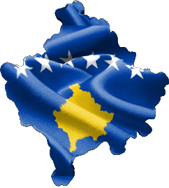 Karte Kosovo Europa Fahnen 