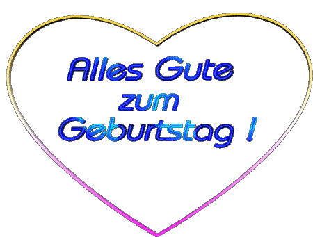 001 Herz Alles Gute zum Geburtstag Allemand Messages 