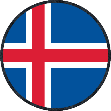 Runde Island Europa Fahnen 